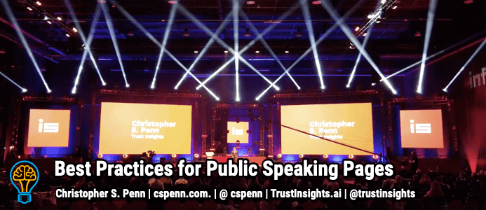 Best Practices for Public Speaking Pages