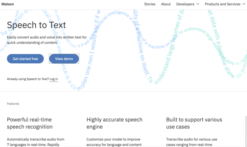 IBM Bluemix Speech Recognition