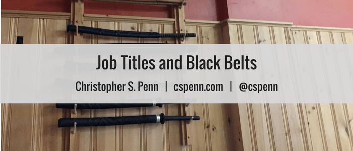 Job Titles and Black Belts