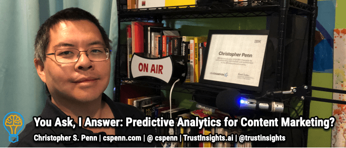 You Ask, I Answer: Predictive Analytics for Content Marketing?