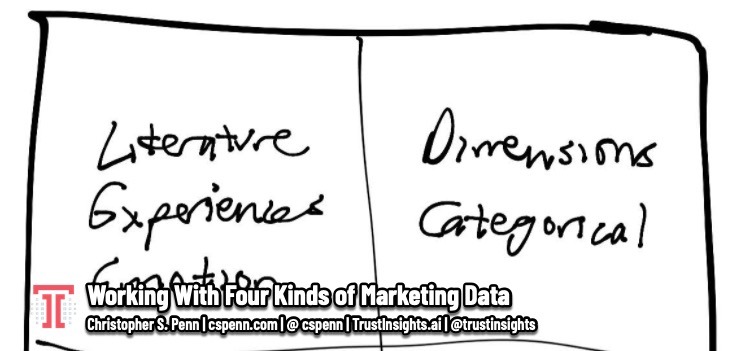 Working With Four Kinds of Marketing Data