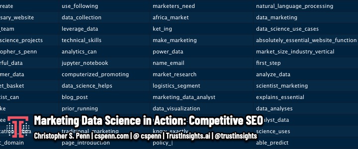 Marketing Data Science in Action: Competitive SEO