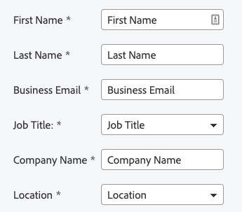 Corporate email address form