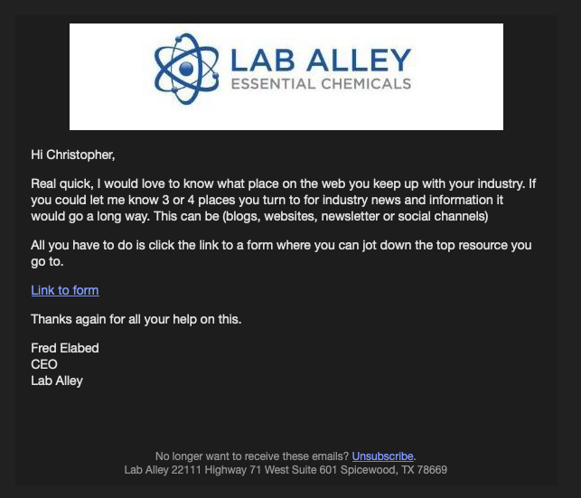 Lab Alley example