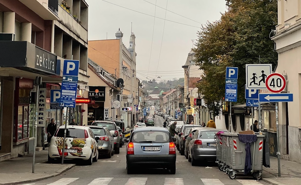 City street in Serbia