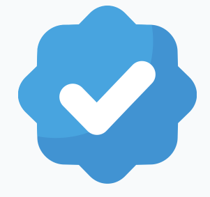 Blue checkmark