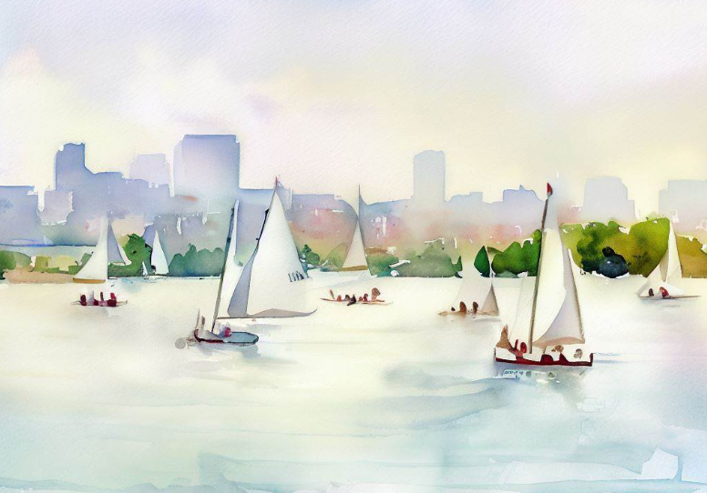 Sailboats on the Charles River