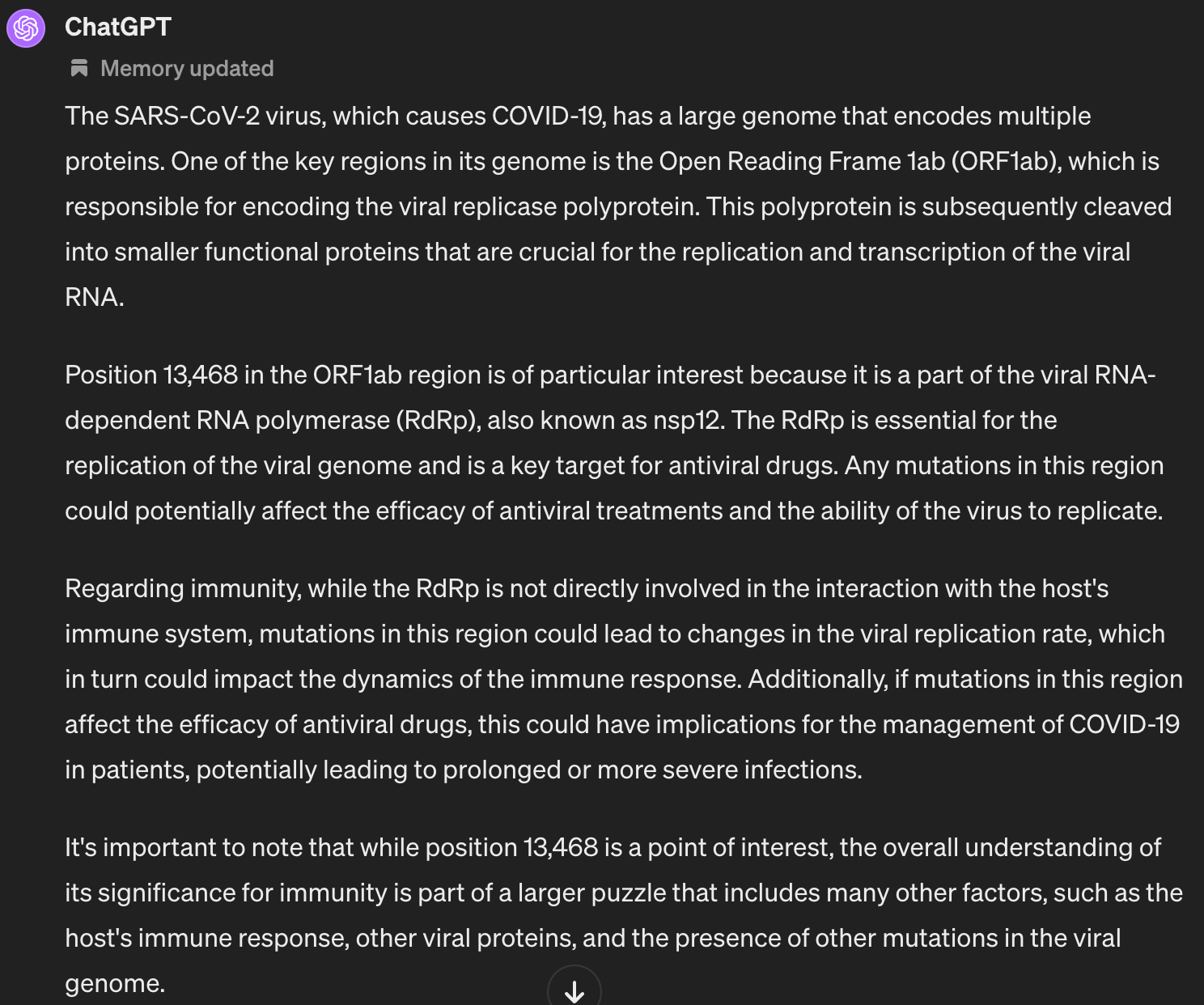 ChatGPT output