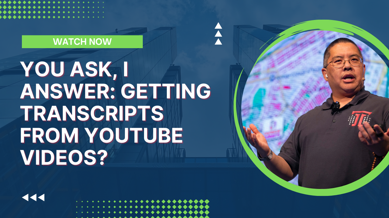 You Ask, I Answer: Getting Transcripts from YouTube Videos?