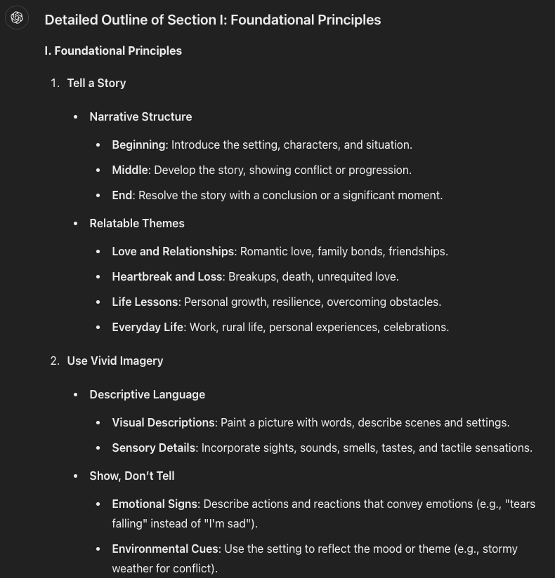 ChatGPT Section 1 Outline